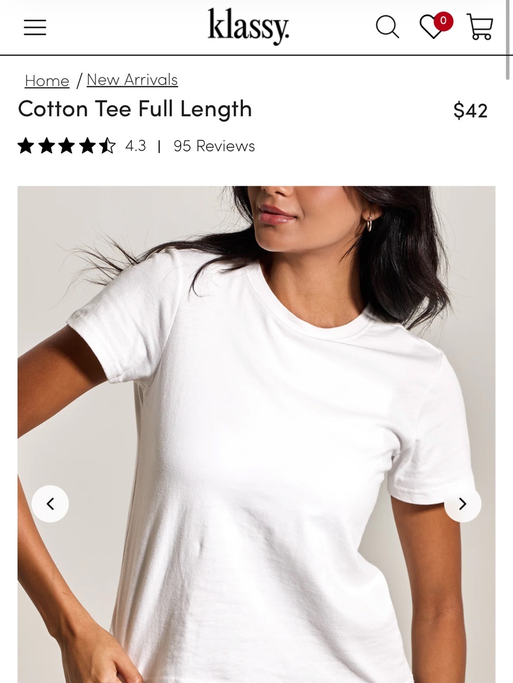 Klassy Network Cotton Tee Full Length